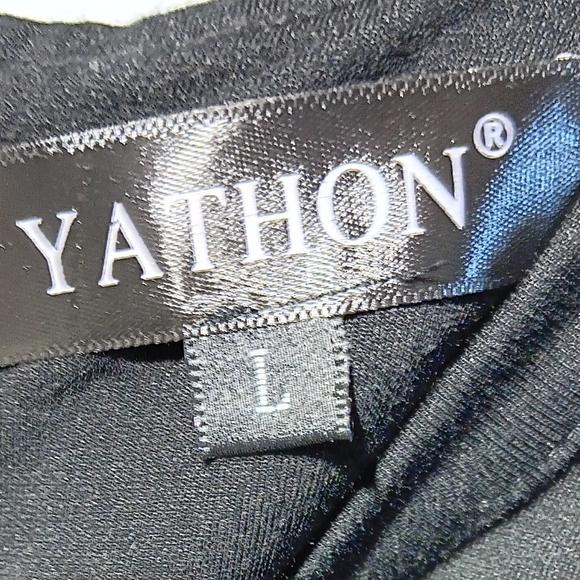 Yathon Adorable EUC Midi Dress, Black & Red with White Polka Dots, Size Large - Picture 3 of 11